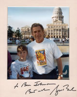 Ben Johnson with George Bush
